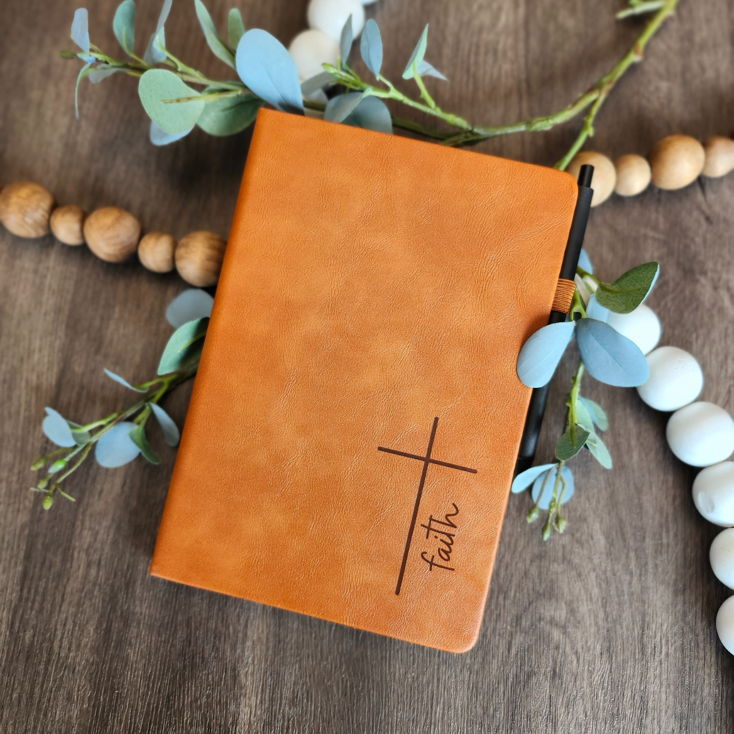 Leather Christian Journal: Faith