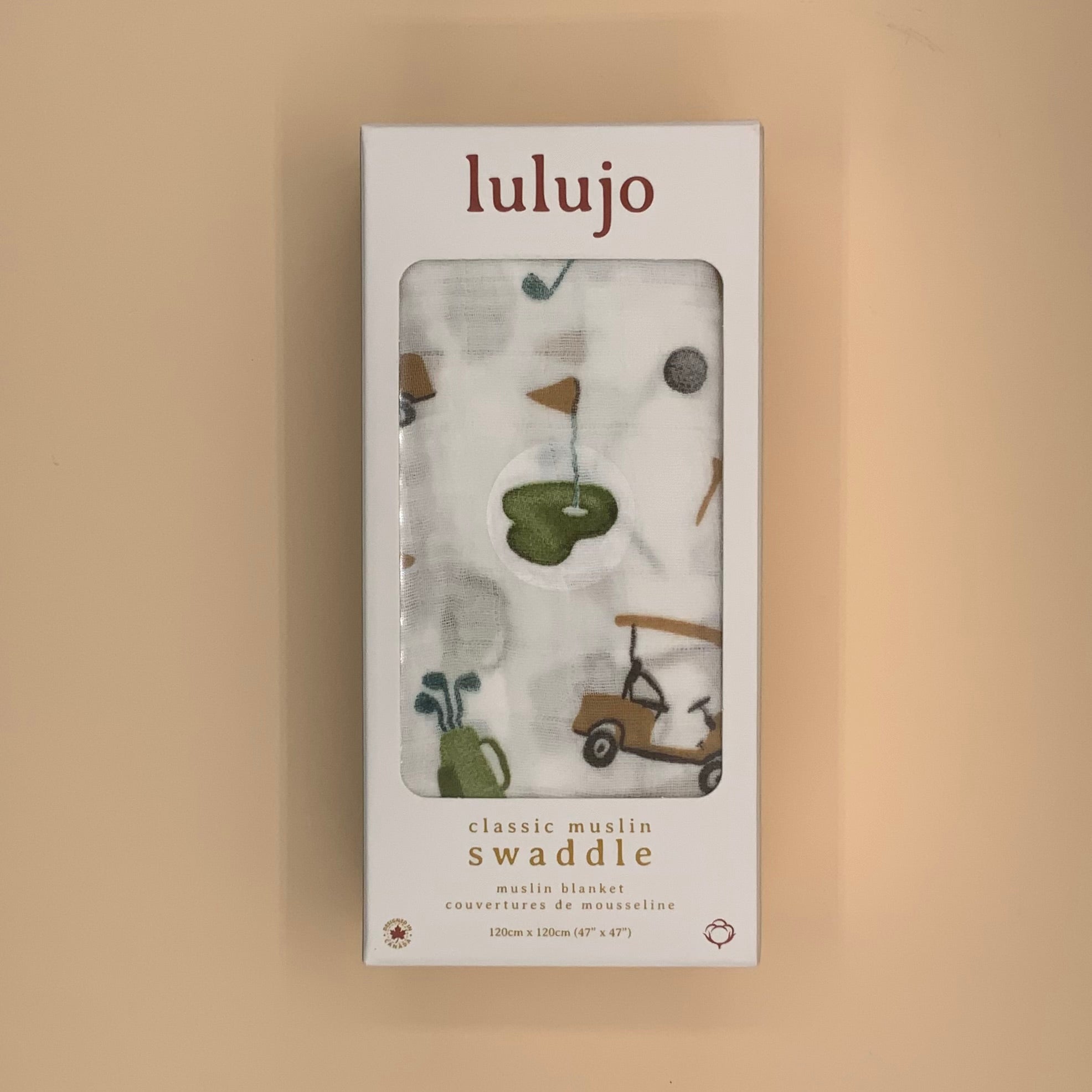 Lulujo Cotton Swaddle – Golf