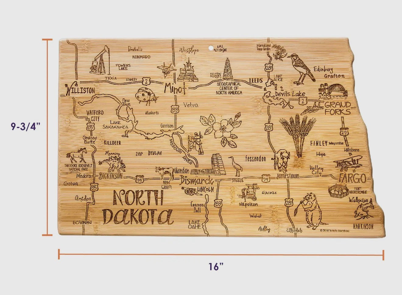 North Dakota Cutting Board