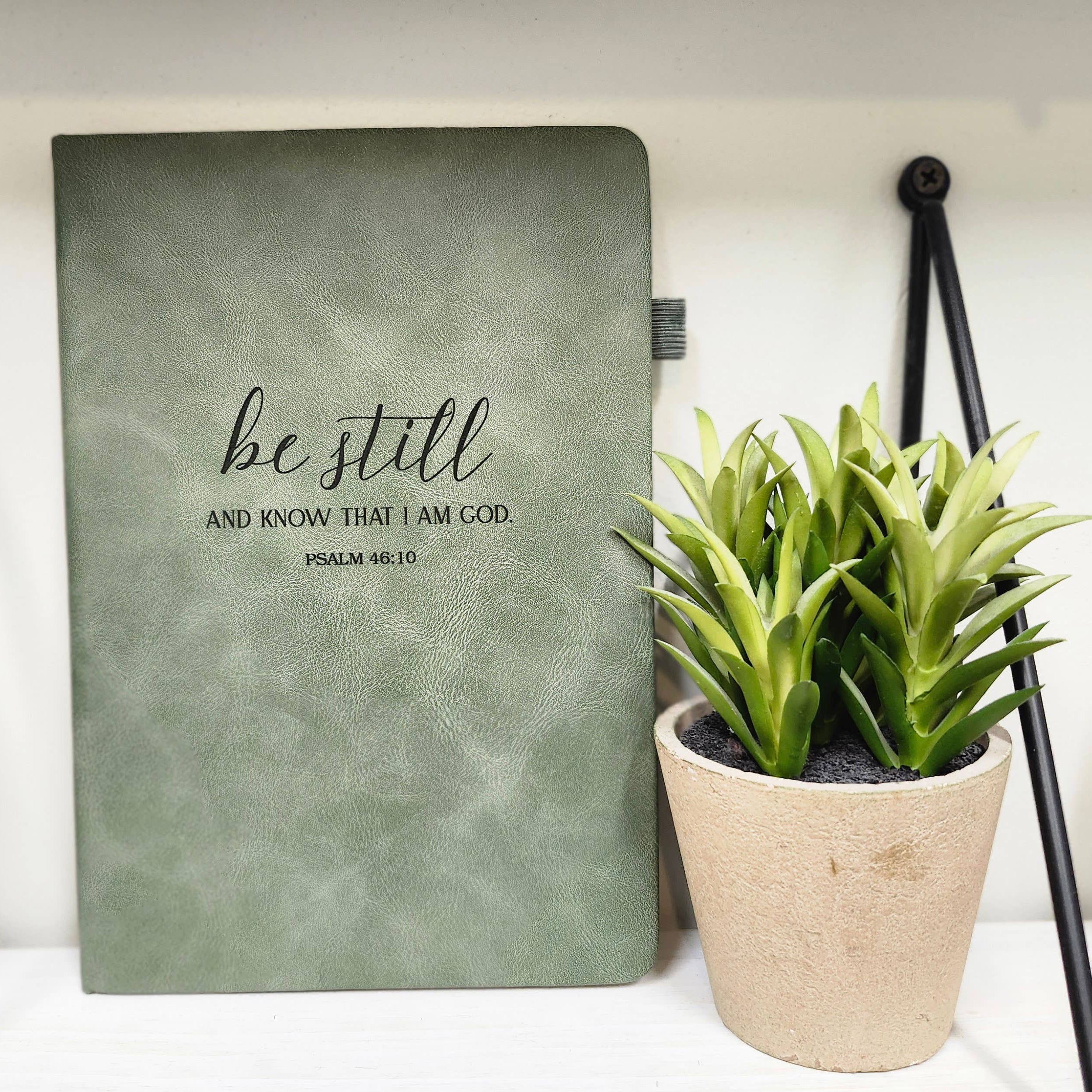 Leather Christian Journal: Be still and know