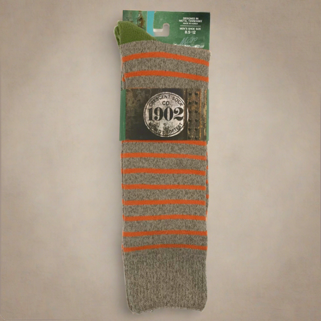 Orange, Taupe, and Green Men's World's Softest Socks