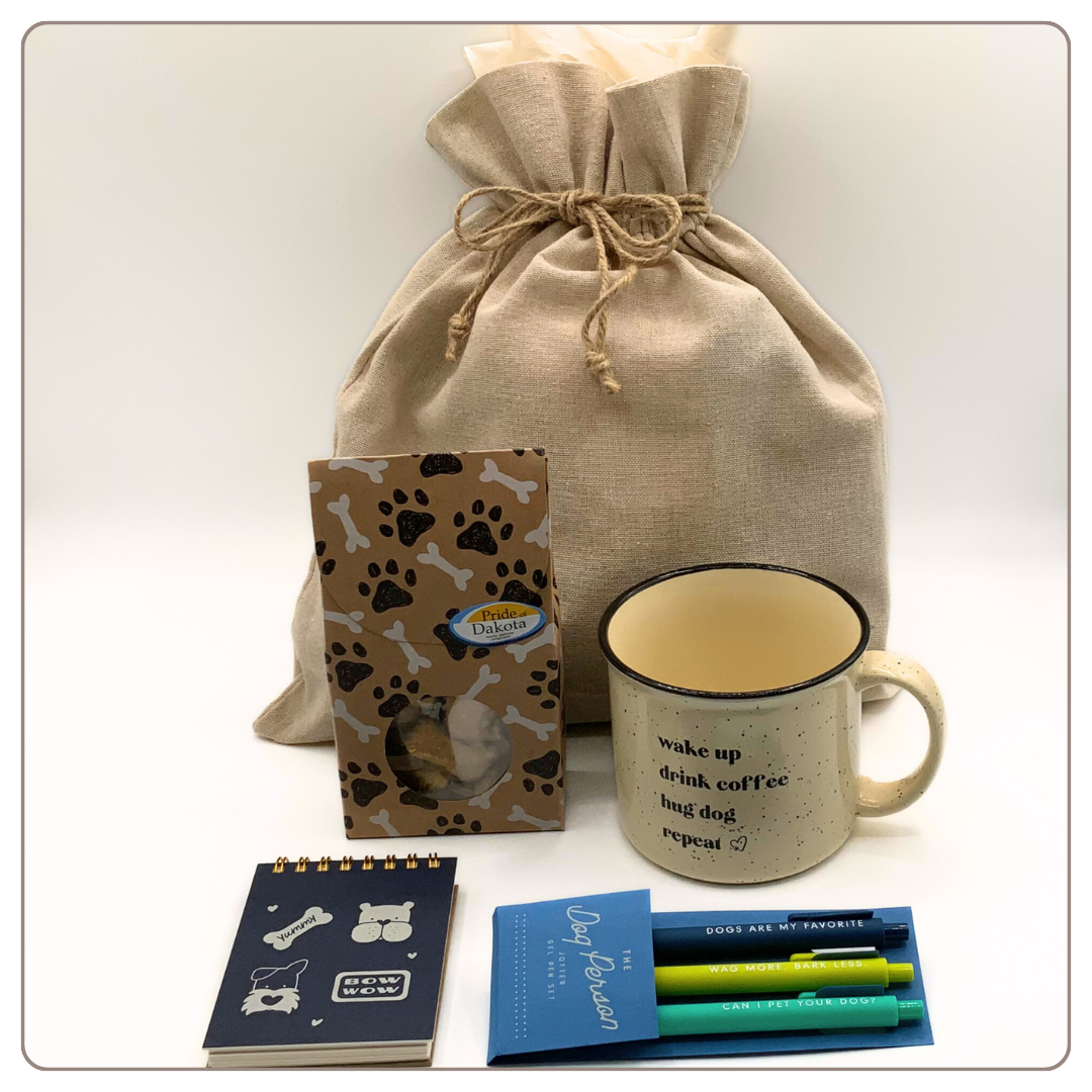 Dog Lover Linen Gift Bag Set
