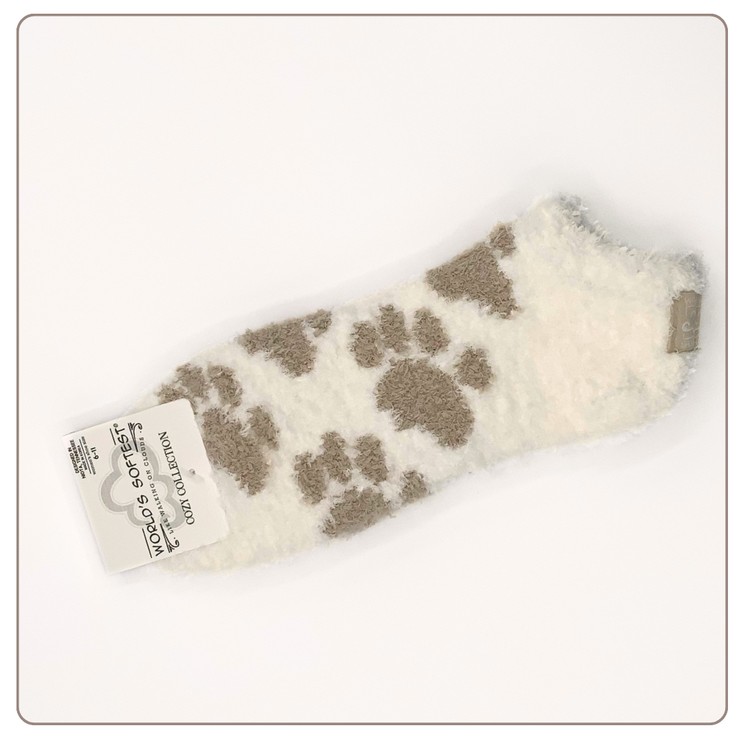 Cozy Paw Print Socks