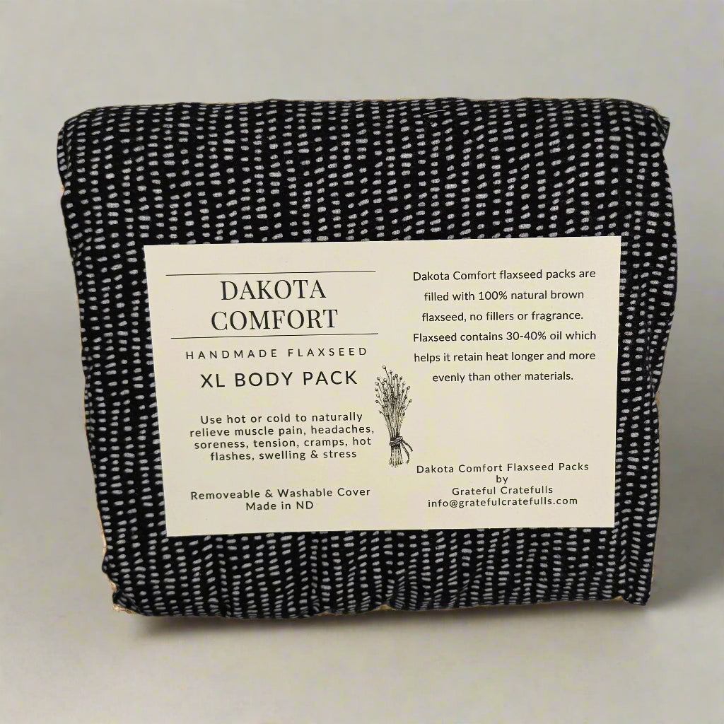 XL Body Flaxseed Pack B & W Pattern