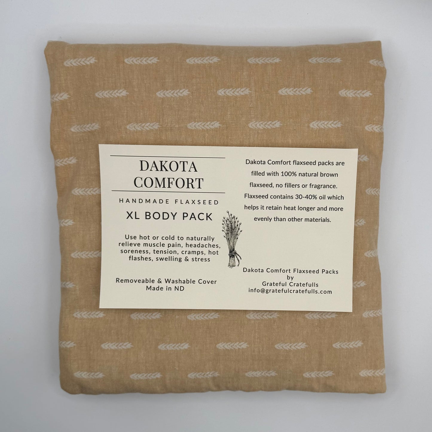 XL Body Flaxseed Pack Wheat Pattern