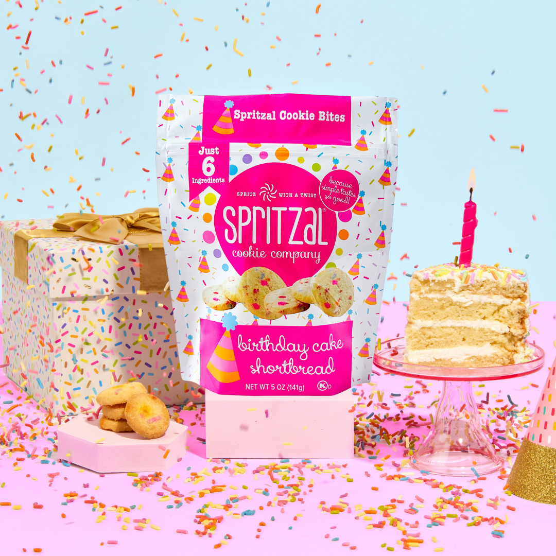 Spritzal Birthday Cake Cookie Bites 5oz
