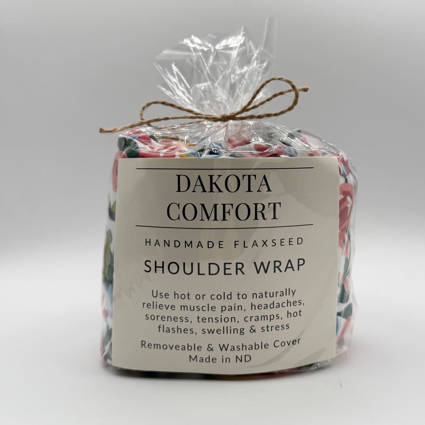floral pattern shoulder wrap flaxseed