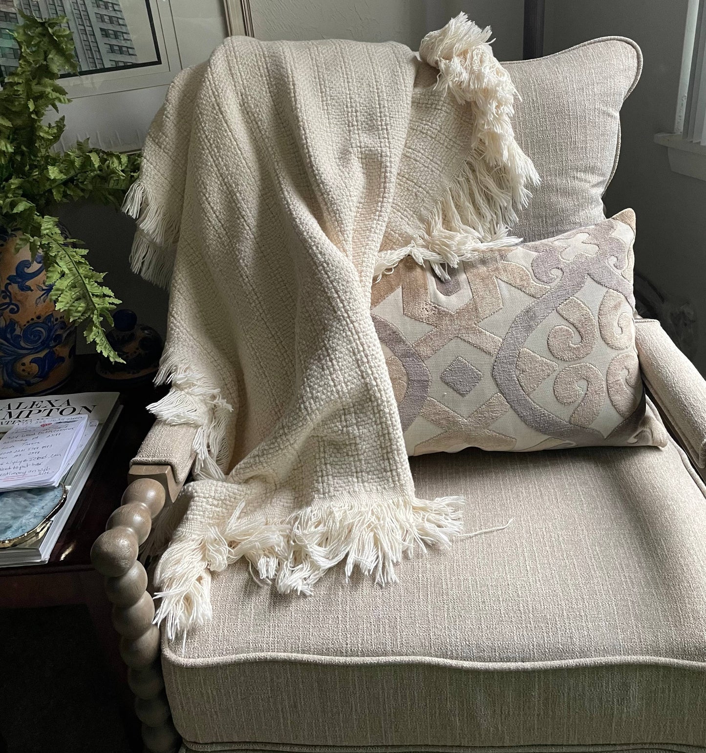 Cotton Throw Blanket – Natural