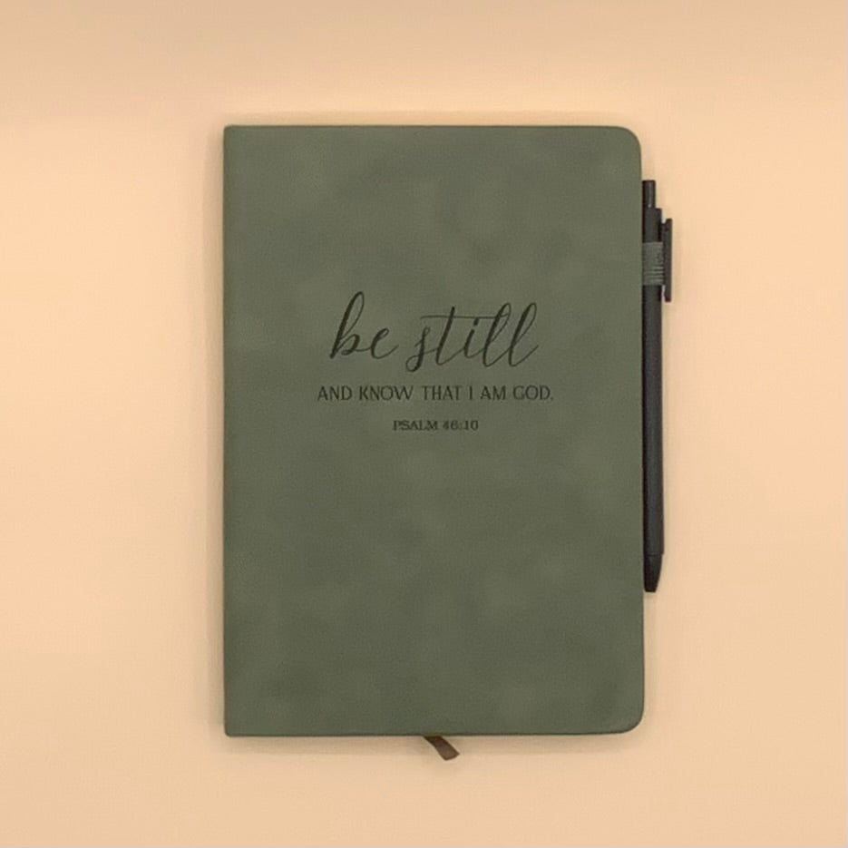 Leather Christian Journal: Be still and know