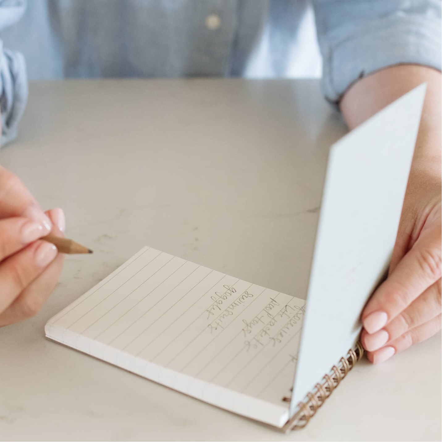 Mini Jotter Lined Notebook - Chalk White