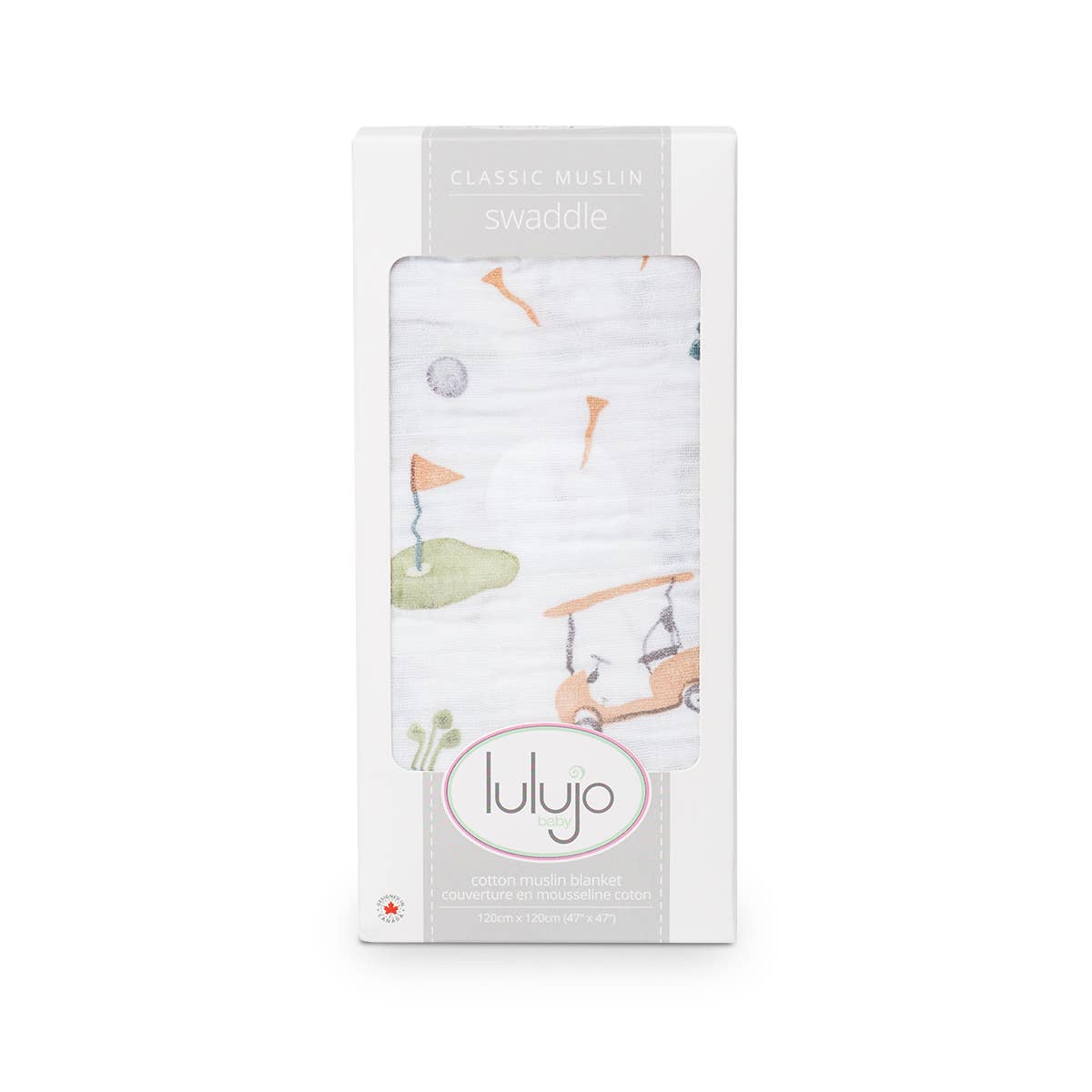 Lulujo Cotton Swaddle – Golf