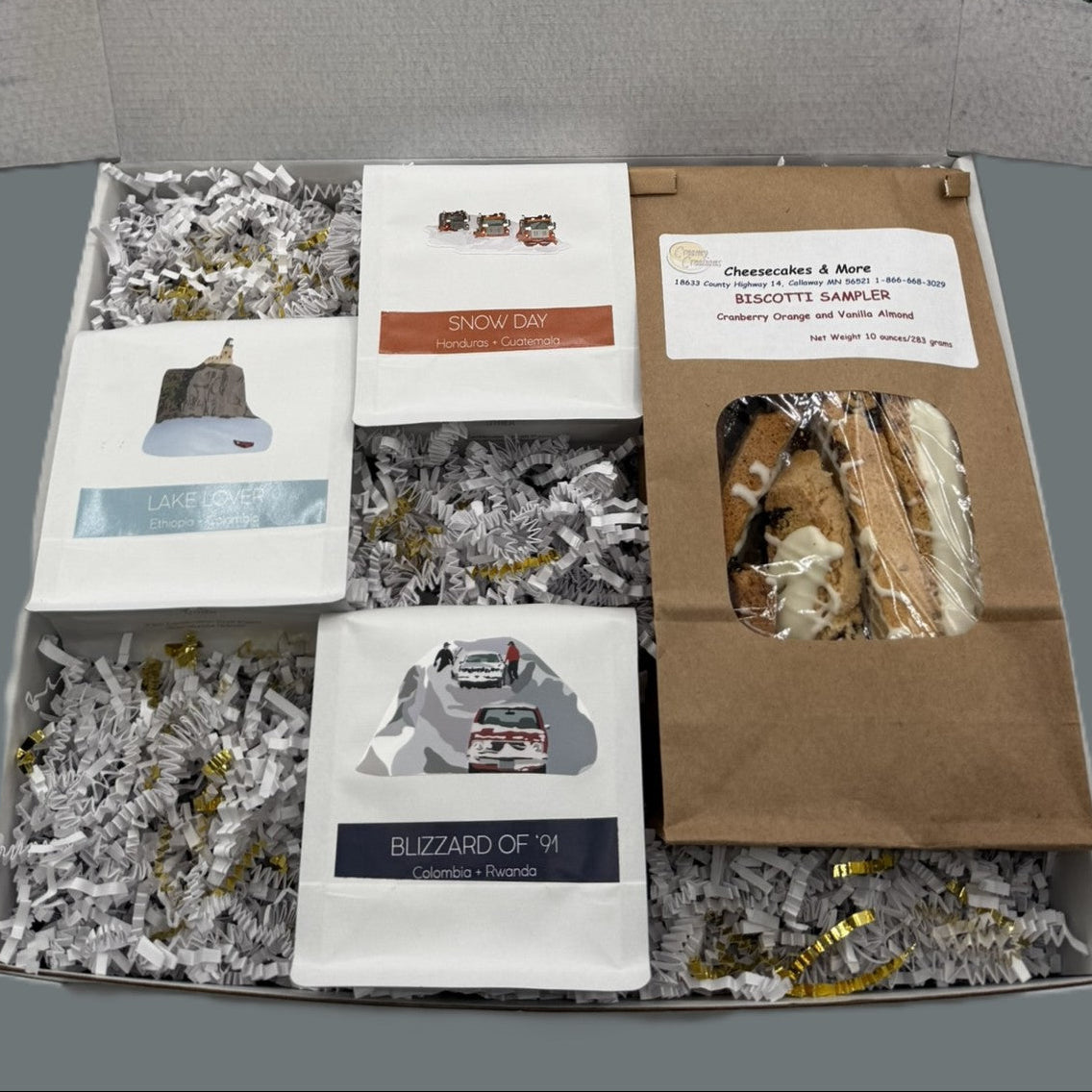 Coffee & Biscotti Christmas Gift Box