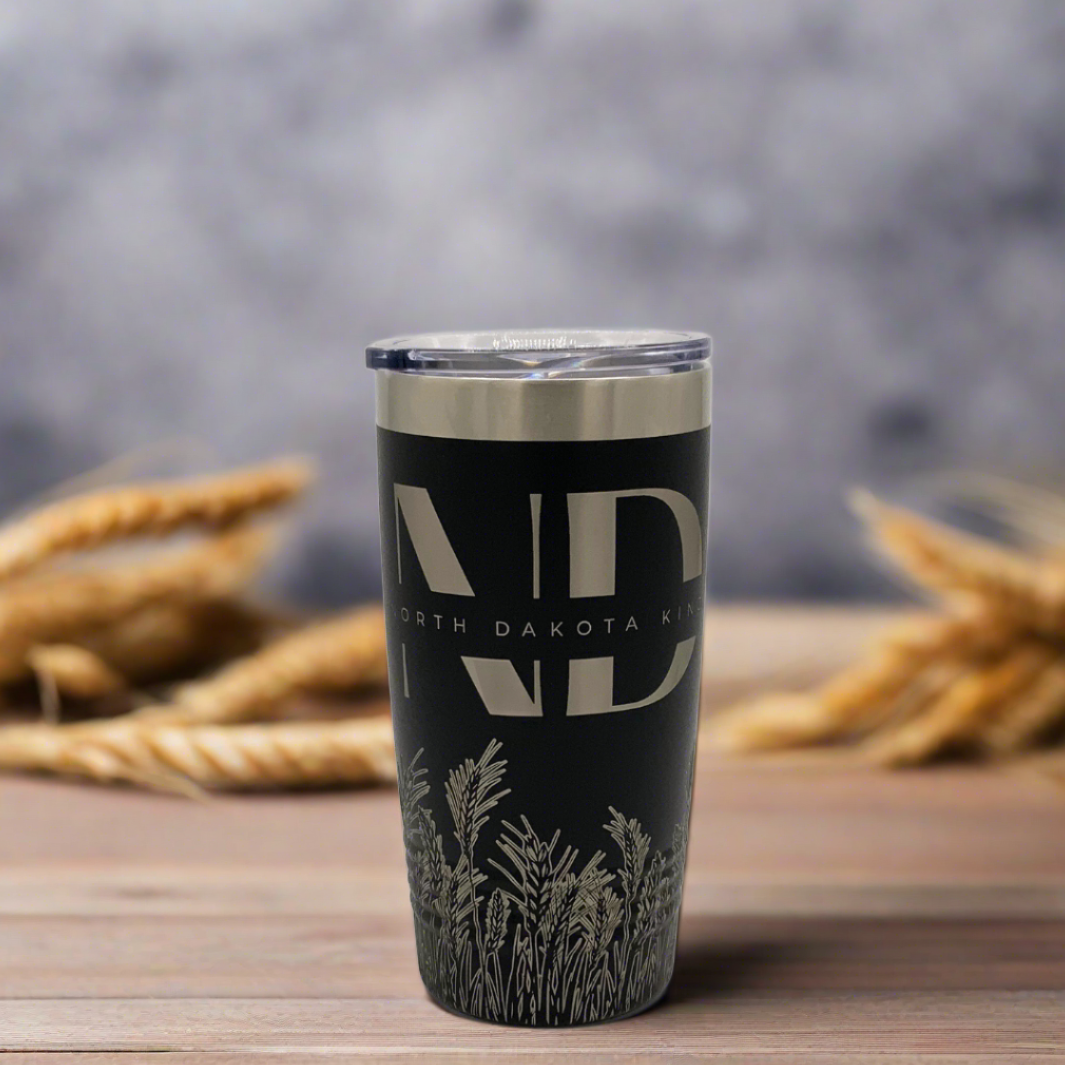 Black North Dakota Kind Wheat Tumbler