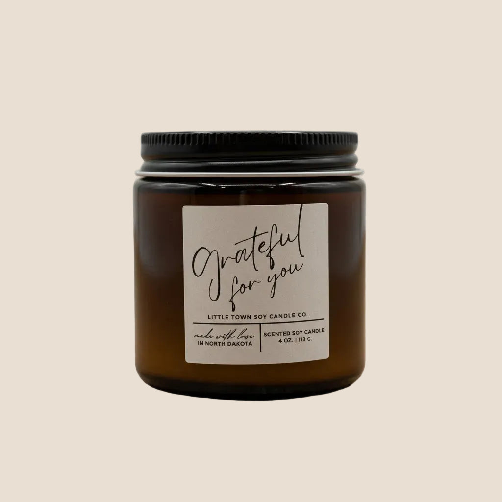 grateful for you candle mini