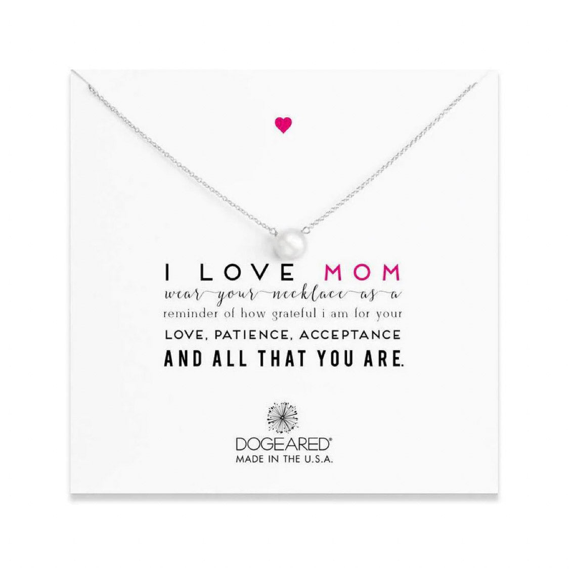 I Love Mom Necklace