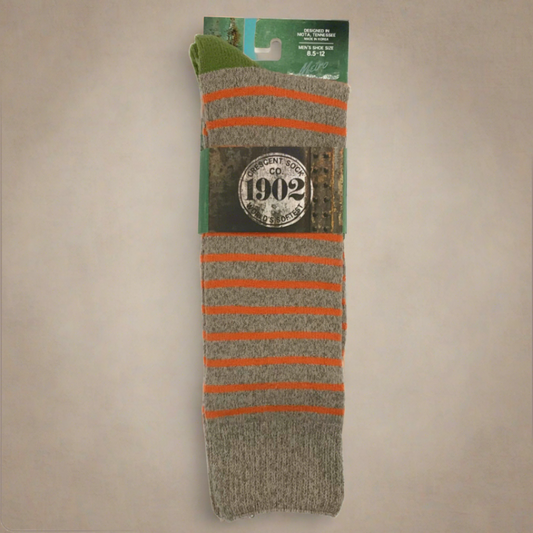 Orange, Taupe, and Green Men's World's Softest Socks 
