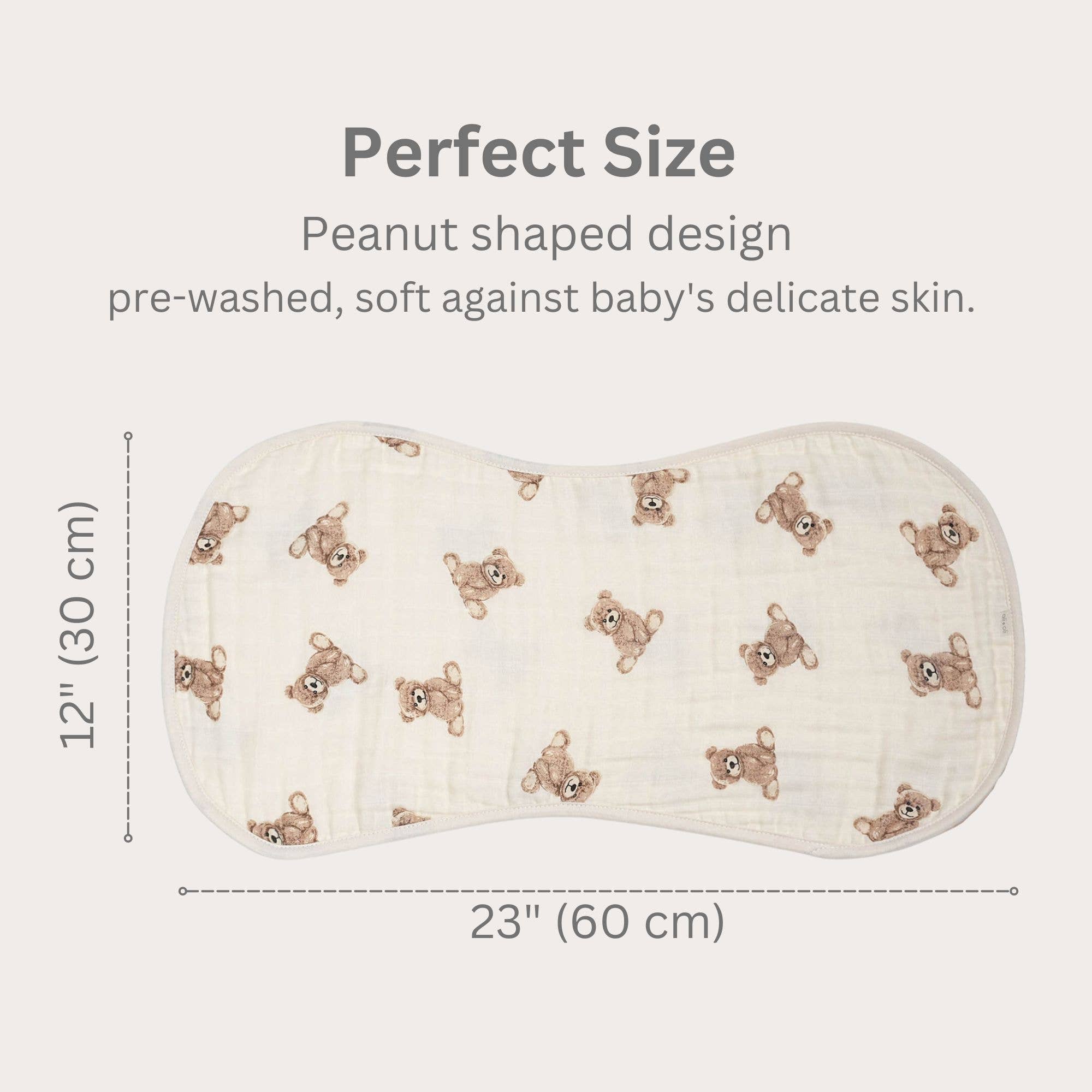 Teddy Bear Burp Cloth Set 2-Pack