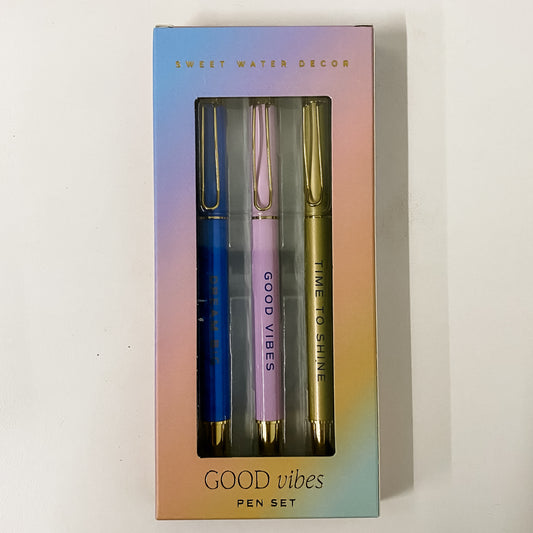 good vibes pen set