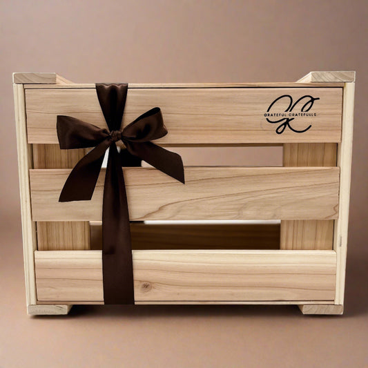 Grateful Cratefulls Gift Base - Cedar Crate