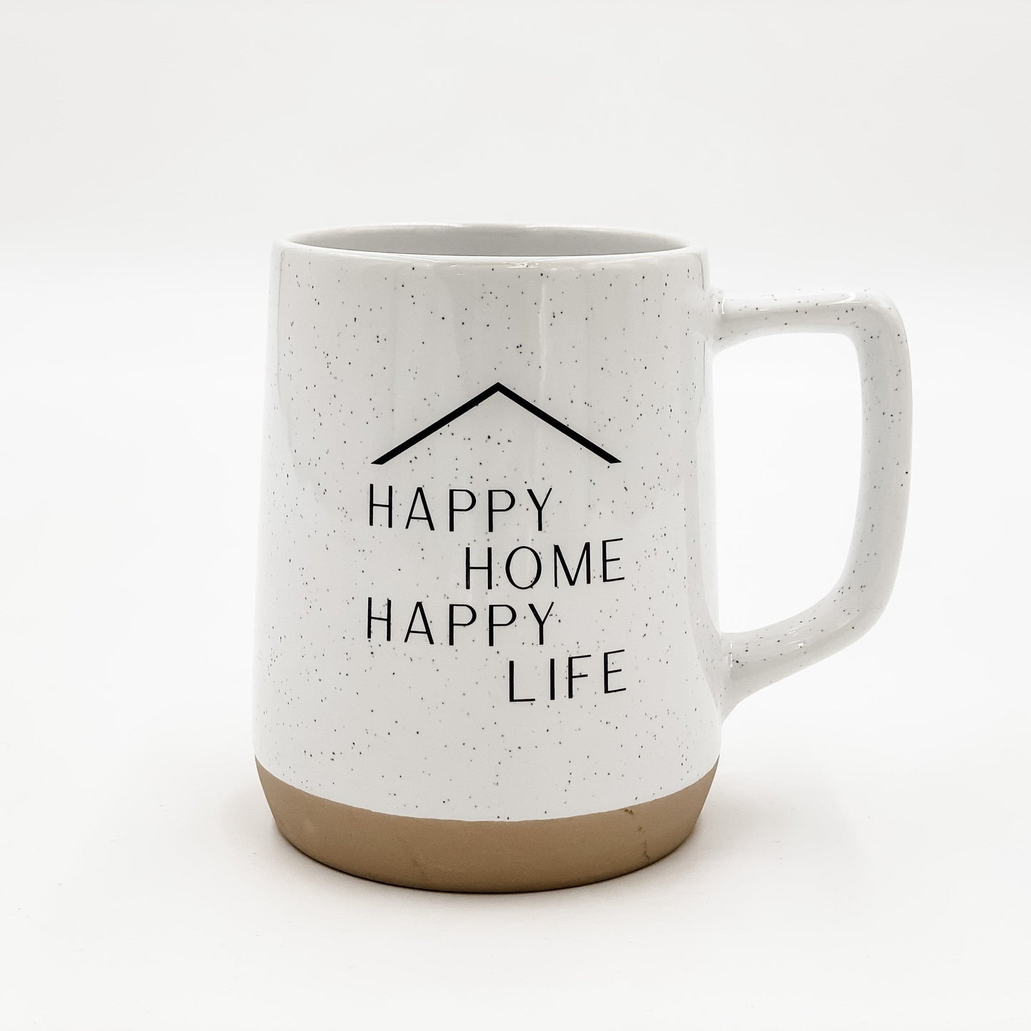 'Happy Home Happy Life' white mug